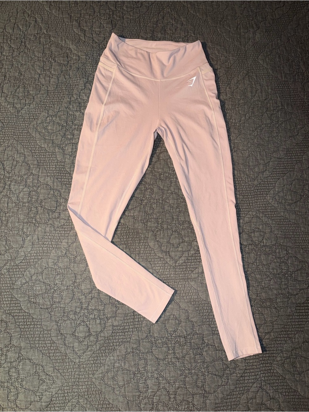 Gymshark Dreamy 2.0 High Waisted Leggings Taupe Pockets Size-M